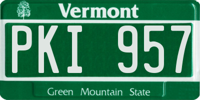 VT license plate PKI957