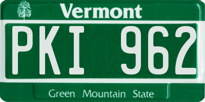 VT license plate PKI962