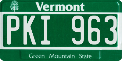 VT license plate PKI963