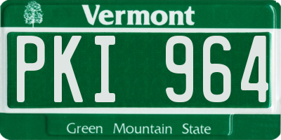 VT license plate PKI964