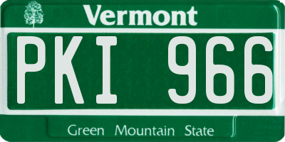 VT license plate PKI966
