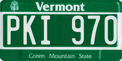 VT license plate PKI970