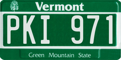 VT license plate PKI971