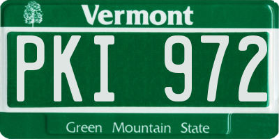 VT license plate PKI972