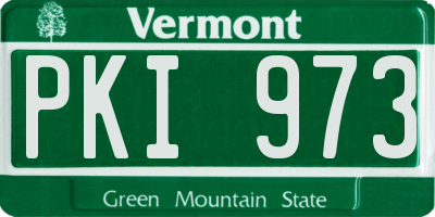 VT license plate PKI973