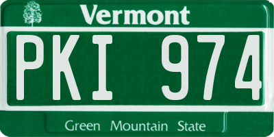 VT license plate PKI974