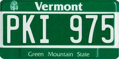 VT license plate PKI975