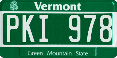 VT license plate PKI978