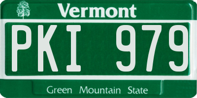 VT license plate PKI979