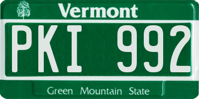 VT license plate PKI992