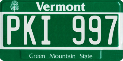 VT license plate PKI997