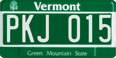 VT license plate PKJ015