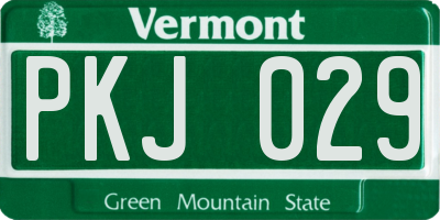 VT license plate PKJ029