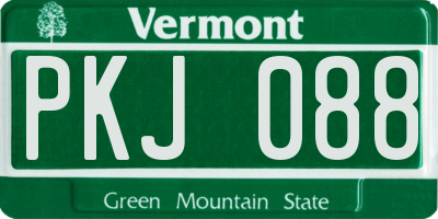 VT license plate PKJ088