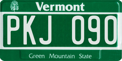 VT license plate PKJ090