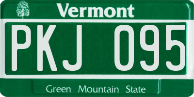 VT license plate PKJ095