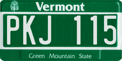 VT license plate PKJ115