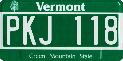 VT license plate PKJ118