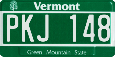 VT license plate PKJ148