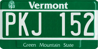 VT license plate PKJ152