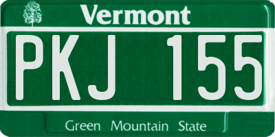 VT license plate PKJ155