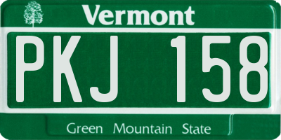 VT license plate PKJ158