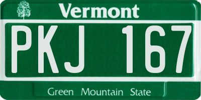 VT license plate PKJ167