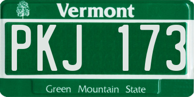 VT license plate PKJ173
