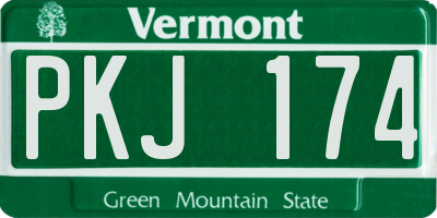 VT license plate PKJ174
