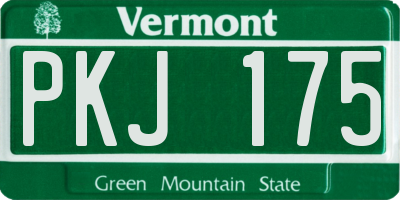 VT license plate PKJ175