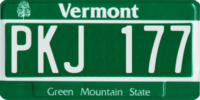 VT license plate PKJ177