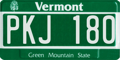 VT license plate PKJ180