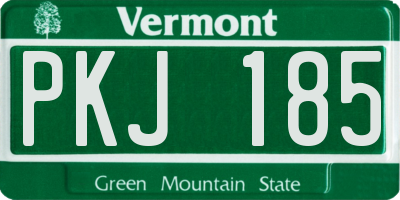 VT license plate PKJ185