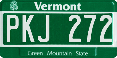 VT license plate PKJ272