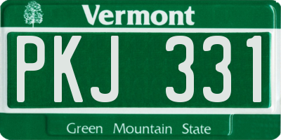 VT license plate PKJ331