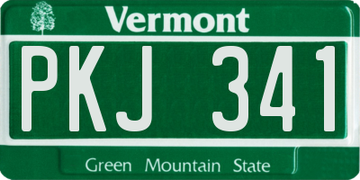 VT license plate PKJ341