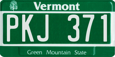VT license plate PKJ371