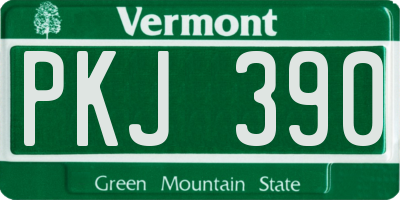 VT license plate PKJ390