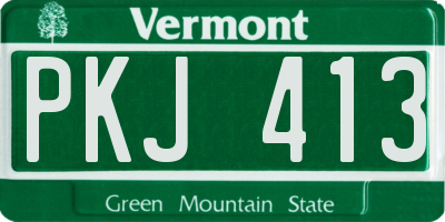 VT license plate PKJ413