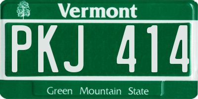 VT license plate PKJ414