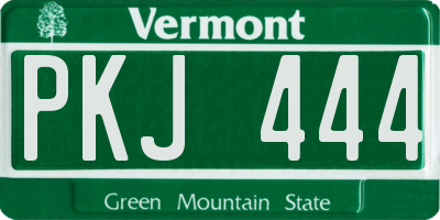 VT license plate PKJ444