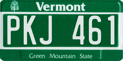 VT license plate PKJ461