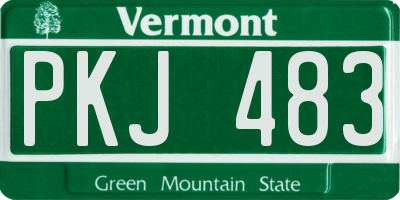 VT license plate PKJ483