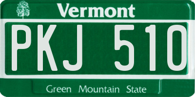 VT license plate PKJ510