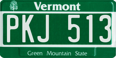VT license plate PKJ513