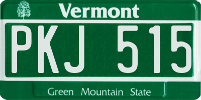 VT license plate PKJ515