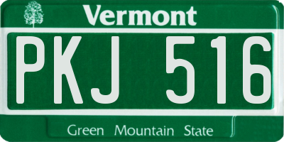 VT license plate PKJ516