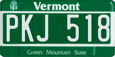 VT license plate PKJ518