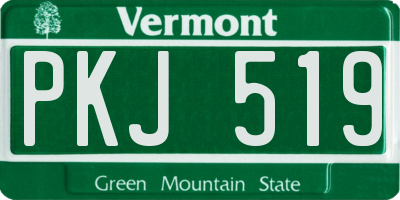 VT license plate PKJ519