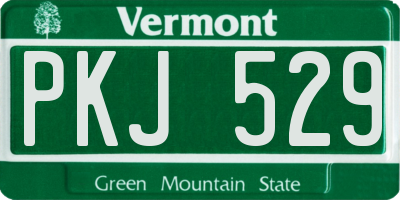 VT license plate PKJ529
